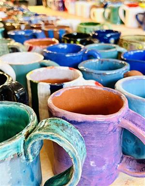 colorful mugs